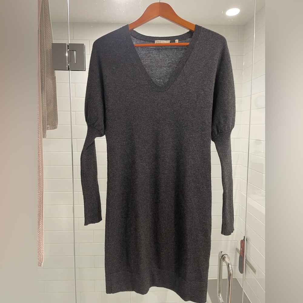 VINCE grey cashmere sweater dress